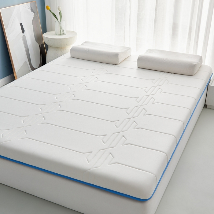 91家纺网 家纺一手货源 找家纺 祁恋婷家居 2024新款牛奶丝乳胶记忆棉床垫【床垫遮盖物】 梦幻白