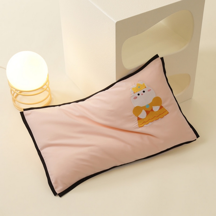 91家纺网 家纺一手货源 找家纺 喜多兔儿童家纺 2024新款高精密纯棉水洗棉枕套 粉色小兔子