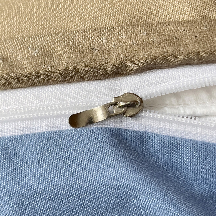 91家纺网 家纺一手货源 找家纺 楠沐家纺 2025新款无印风亲肤柔软水洗棉磨毛学生床四件套 蓝大格