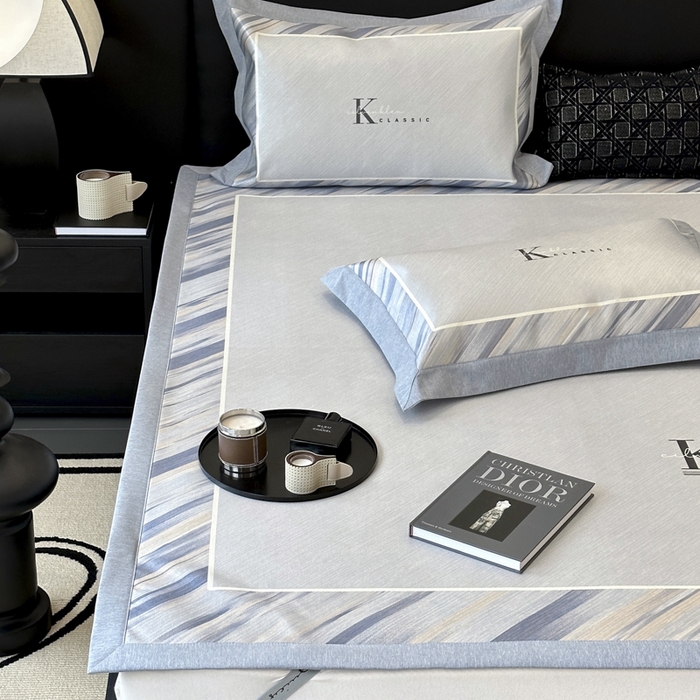 91家纺网 家纺一手货源 找家纺 JUICY 橘滋家纺 2024新款A类数码印花抑菌冰丝床席款床笠款软凉席套件 凯撒（平席款）