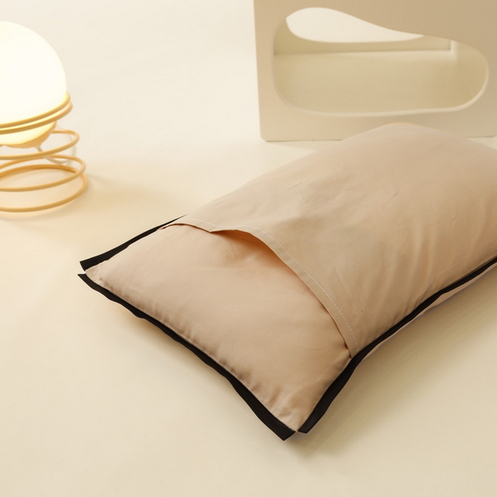 91家纺网 家纺一手货源 找家纺 喜多兔儿童家纺 2024新款高精密纯棉水洗棉枕套 卡其色小鹿崽