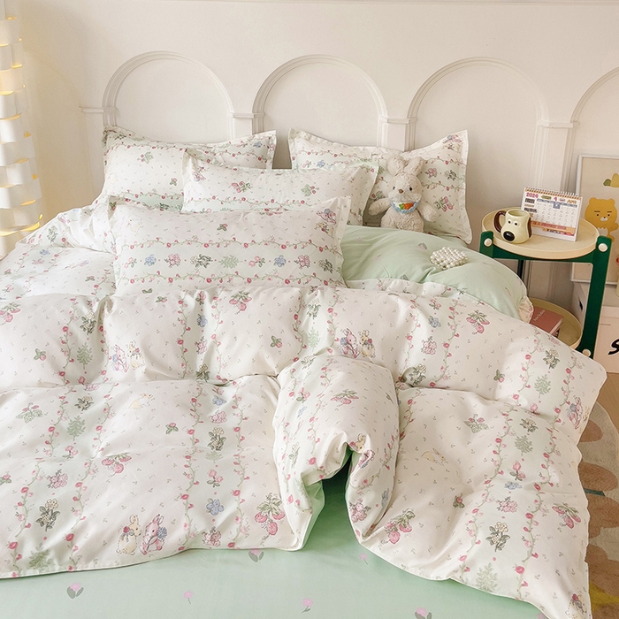 91家纺网 家纺一手货源 找家纺 （总）楠沐家纺 2025新款亲肤柔软水洗棉磨毛印花被套