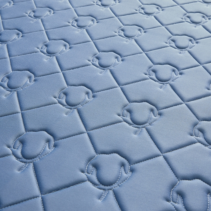 91家纺网 家纺一手货源 找家纺 祁恋婷家居 2024新款牛奶丝乳胶记忆棉床垫【床垫遮盖物】 云朵蓝