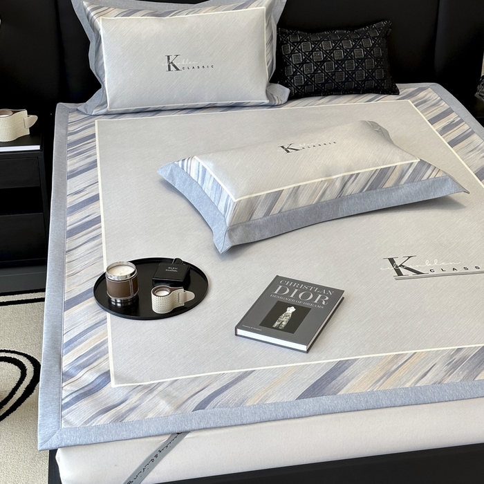 91家纺网 家纺一手货源 找家纺 JUICY 橘滋家纺 2024新款A类数码印花抑菌冰丝床席款床笠款软凉席套件 凯撒（平席款）