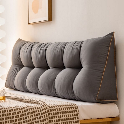 91家纺网 家纺一手货源 找家纺 （总）碧尔家居 2025新款雅致系列水洗棉床头靠垫软包护腰大靠背防撞床上靠枕