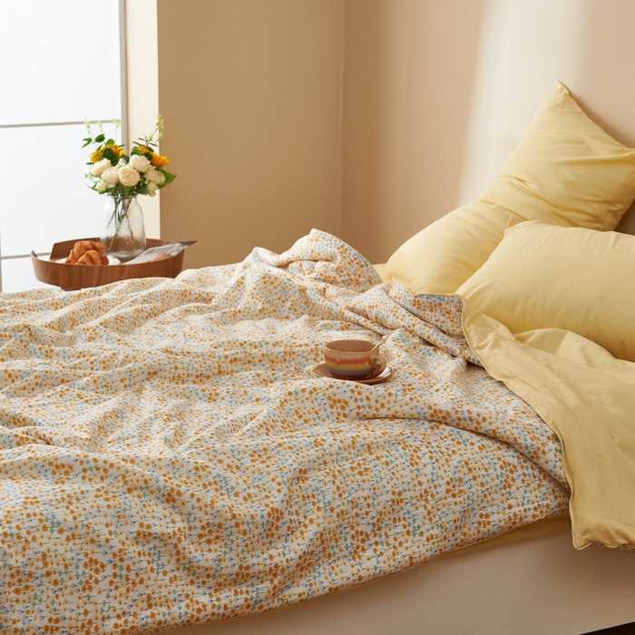 91家纺网 家纺一手货源 找家纺 （总）良品汇馆 日式无印田园碎花大豆夏被良品全棉印花空调被子夏季轻薄柔软被芯