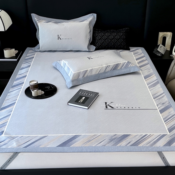 91家纺网 家纺一手货源 找家纺 JUICY 橘滋家纺 2024新款A类数码印花抑菌冰丝床席款床笠款软凉席套件 凯撒（平席款）