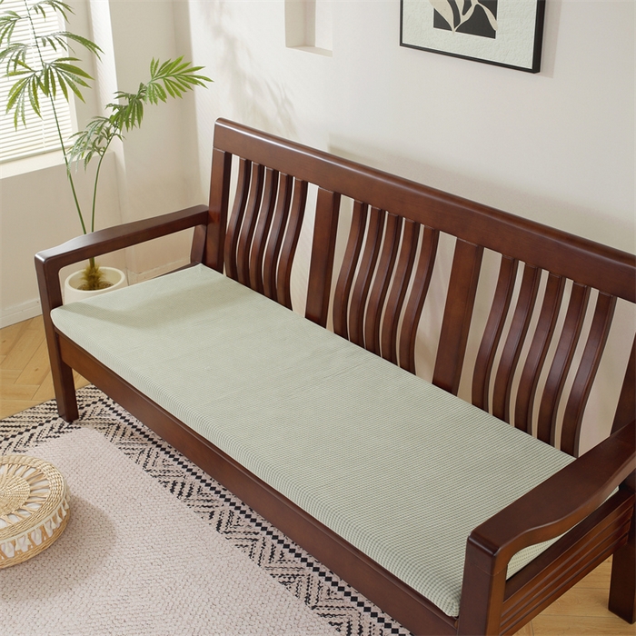 91家纺网 家纺一手货源 找家纺 共鸣沙发垫 2024新款50D高密度高回弹四季款海绵沙发垫 棉朵绒绿色