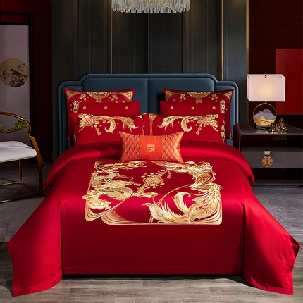 91家纺网 家纺一手货源 找家纺 （总）蒂爵 全棉纯棉长绒棉大绣花婚庆四件套