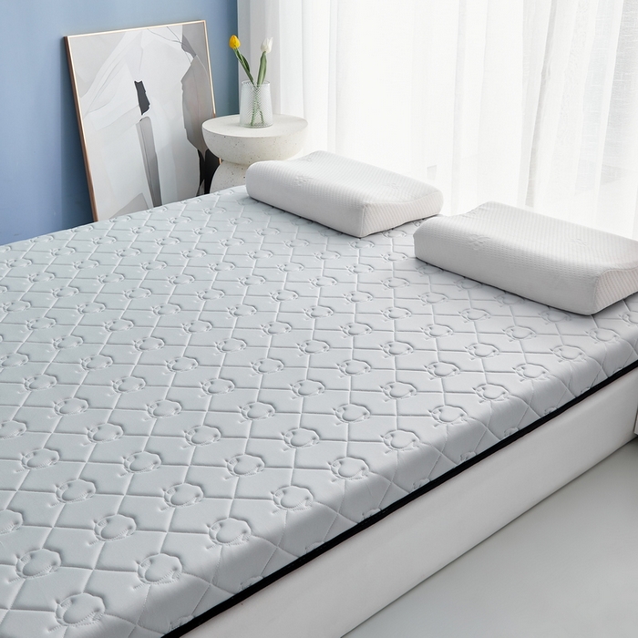 91家纺网 家纺一手货源 找家纺 祁恋婷家居 2024新款牛奶丝乳胶记忆棉床垫【床垫遮盖物】 棉花灰