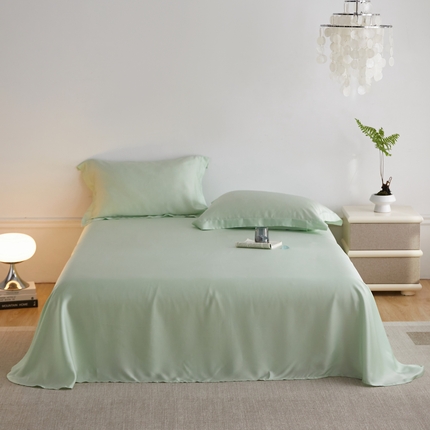 91家纺网 家纺一手货源 找家纺 ROZ home 蕊姿家居 2024新款亲肤舒适60支兰精天丝单床单 芽绿