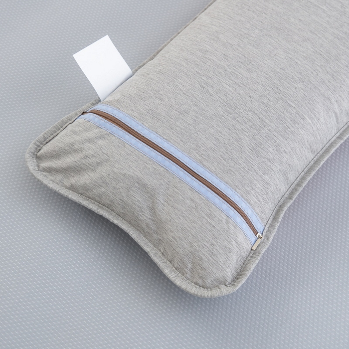 91家纺网 家纺一手货源 找家纺 纽乐 2024新款凉感冰豆豆枕茉莉花填充枕芯 35*55cm/只 粉灰