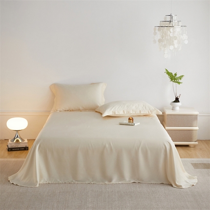 ROZ home 蕊姿家居 2024新款亲肤舒适60支兰精天丝单床单 杏仁米