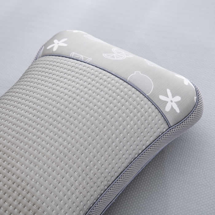 91家纺网 家纺一手货源 找家纺 纽乐家纺 2024新款冰丝透气茶叶枕 冰丝透气枕-拼色灰色35*55cm