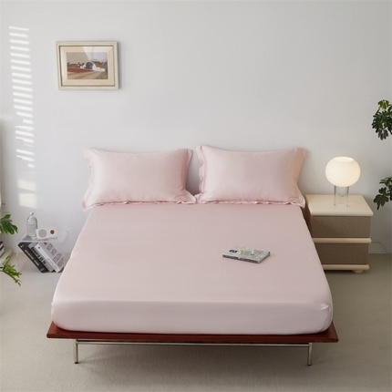 ROZ home 蕊姿家居 2024新款亲肤舒适60支兰精天丝单床笠 山茶粉