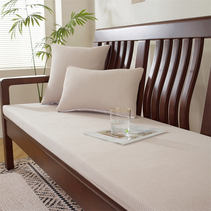 91家纺网 家纺一手货源 找家纺 共鸣沙发垫 2024新款50D高密度高回弹四季款海绵沙发垫 玉米粒 米色