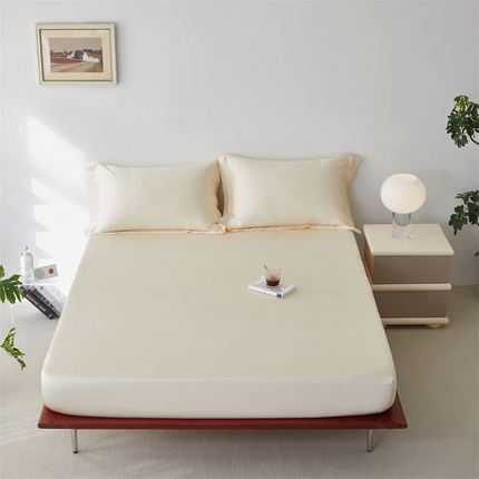 ROZ home 蕊姿家居 2024新款亲肤舒适60支兰精天丝单床笠 杏米