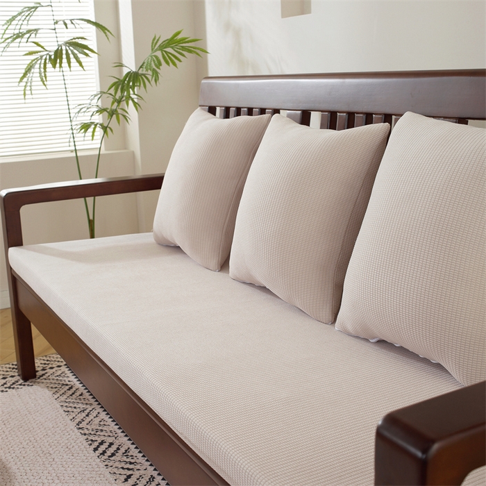 91家纺网 家纺一手货源 找家纺 共鸣沙发垫 2024新款50D高密度高回弹四季款海绵沙发垫 玉米粒 米色