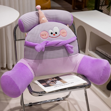 91家纺网 家纺一手货源 找家纺 （总）仟亿莱 2024新款多巴胺大眼萌怪拥抱式腰靠