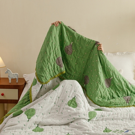 91家纺网 家纺一手货源 找家纺 （总）麻依 2024新款泡芙被夏季款五层纱布夏被夏凉被