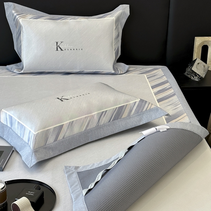 91家纺网 家纺一手货源 找家纺 JUICY 橘滋家纺 2024新款A类数码印花抑菌冰丝床席款床笠款软凉席套件 凯撒（平席款）