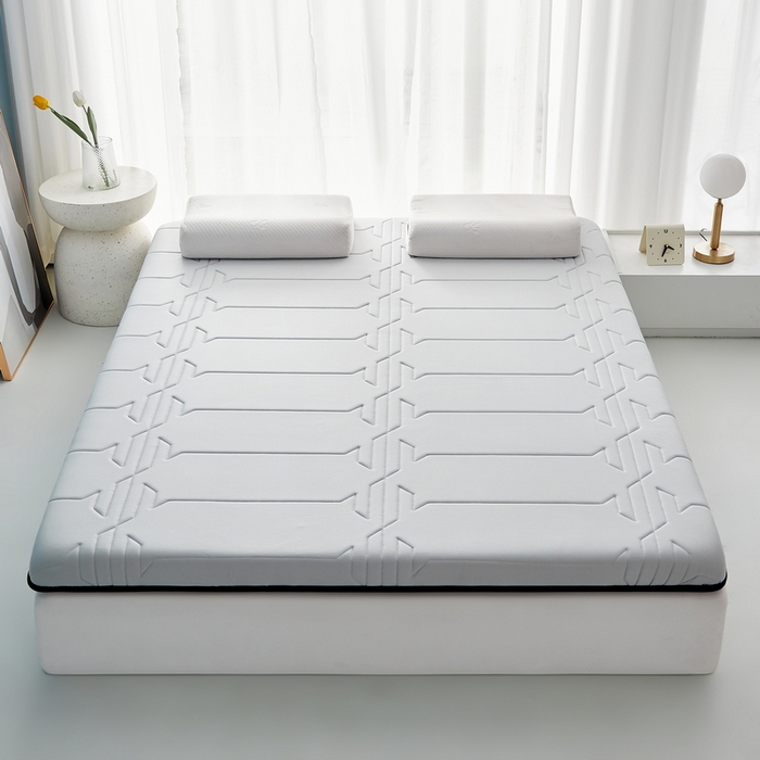 91家纺网 家纺一手货源 找家纺 祁恋婷家居 2024新款牛奶丝乳胶记忆棉床垫【床垫遮盖物】 梦幻灰