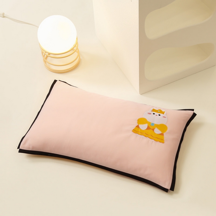 91家纺网 家纺一手货源 找家纺 喜多兔儿童家纺 2024新款高精密纯棉水洗棉枕套 粉色小兔子