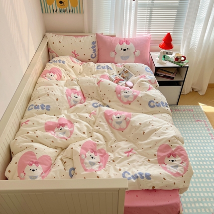 桃喜 2024新款全棉卡通混搭四件套-系列2 甜心汪汪