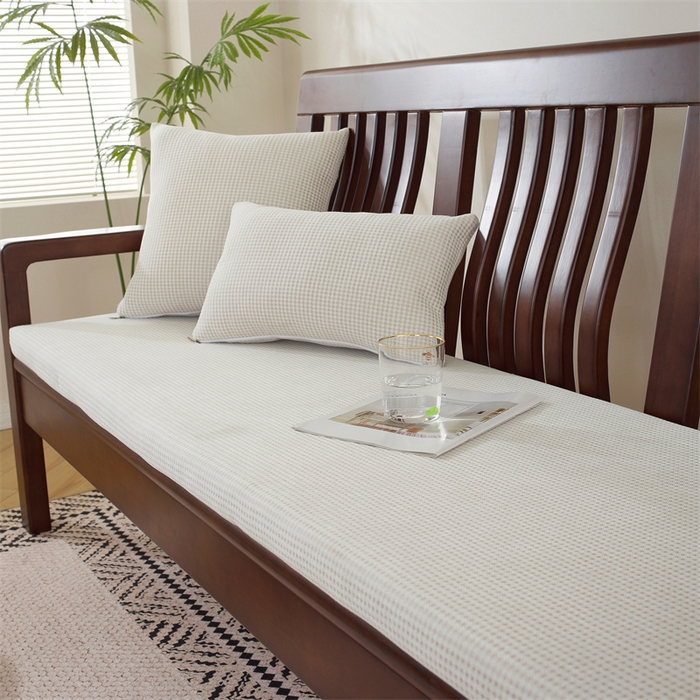 91家纺网 家纺一手货源 找家纺 共鸣沙发垫 2024新款50D高密度高回弹四季款海绵沙发垫 棉朵绒米咖