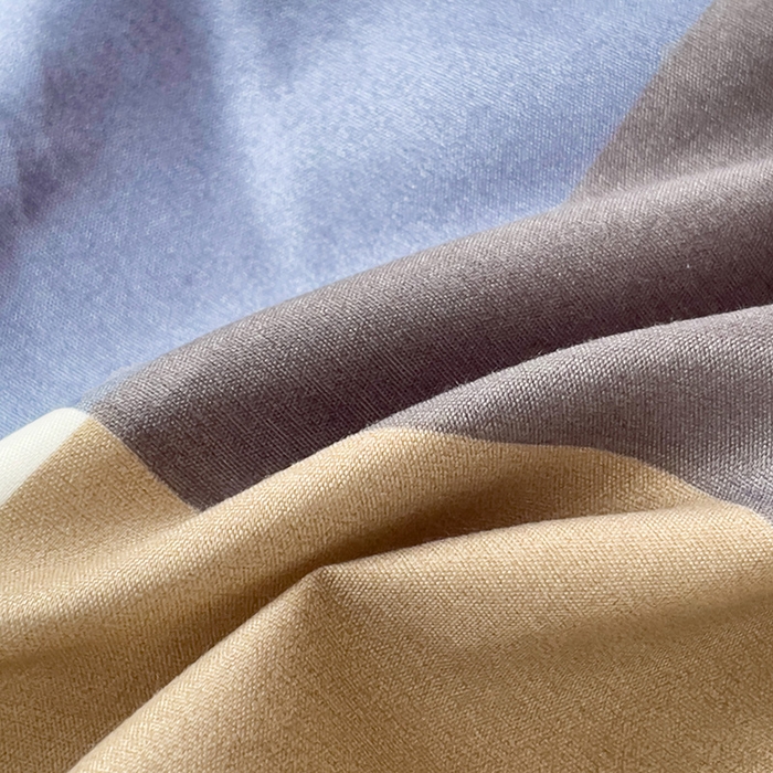 91家纺网 家纺一手货源 找家纺 楠沐家纺 2025新款无印风亲肤柔软水洗棉磨毛学生床四件套 蓝大格