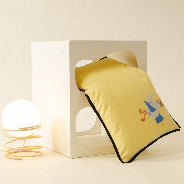 91家纺网 家纺一手货源 找家纺 喜多兔儿童家纺 2024新款高精密纯棉水洗棉枕套 黄色小鸭子