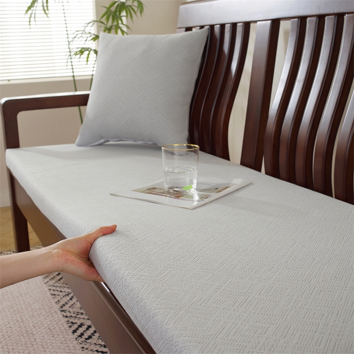 91家纺网 家纺一手货源 找家纺 共鸣沙发垫 2024新款50D高密度高回弹四季款海绵沙发垫 回形格灰色