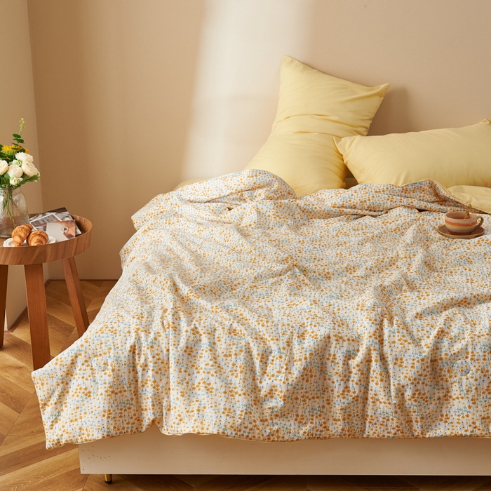 91家纺网 家纺一手货源 找家纺 （总）良品汇馆 日式无印田园碎花大豆夏被良品全棉印花空调被子夏季轻薄柔软被芯