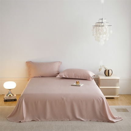 ROZ home 蕊姿家居 2024新款亲肤舒适60支兰精天丝单床单 烟灰粉