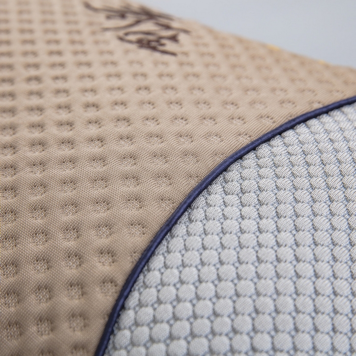 91家纺网 家纺一手货源 找家纺 纽乐 2024新款凉感冰豆豆枕茉莉花填充枕芯 35*55cm/只 咖灰