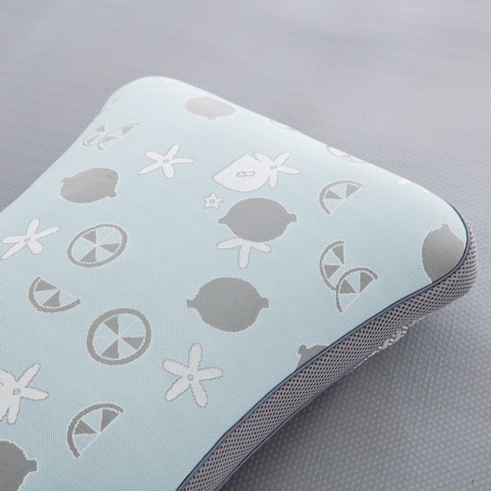 91家纺网 家纺一手货源 找家纺 纽乐家纺 2024新款冰丝透气茶叶枕 冰丝透气枕-蓝色35*55cm