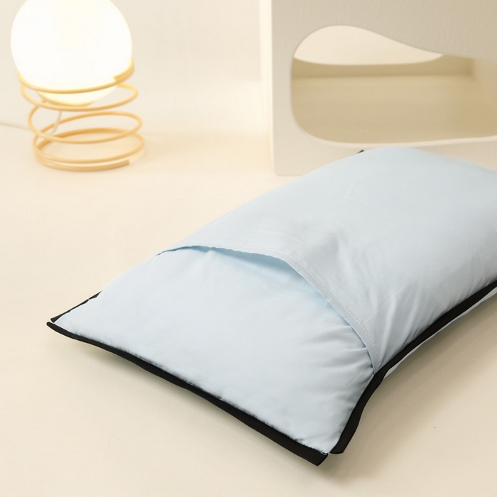 91家纺网 家纺一手货源 找家纺 喜多兔儿童家纺 2024新款高精密纯棉水洗棉枕套 蓝色小象崽