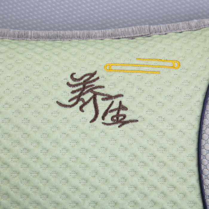 91家纺网 家纺一手货源 找家纺 纽乐 2024新款凉感冰豆豆枕茉莉花填充枕芯 35*55cm/只 绿灰