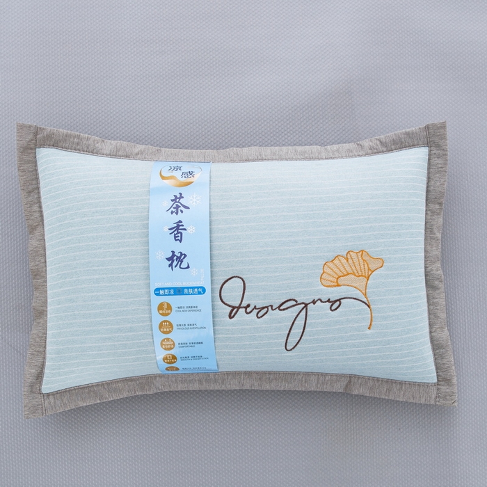 91家纺网 家纺一手货源 找家纺 纽乐 2024新款天然茶香枕家用枕头枕芯 天然茶香枕-蓝色 35*55cm/只