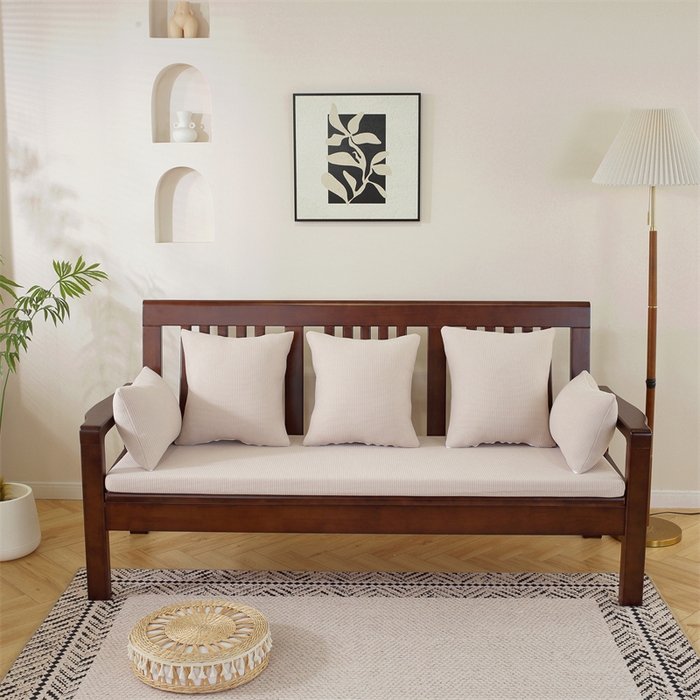 91家纺网 家纺一手货源 找家纺 共鸣沙发垫 2024新款50D高密度高回弹四季款海绵沙发垫 玉米粒 米色