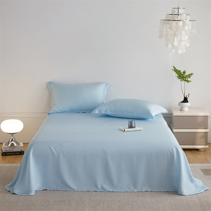 ROZ home 蕊姿家居 2024新款亲肤舒适60支兰精天丝单床单 海天蓝