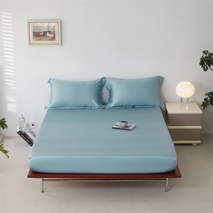 ROZ home 蕊姿家居 2024新款亲肤舒适60支兰精天丝单床笠 群青