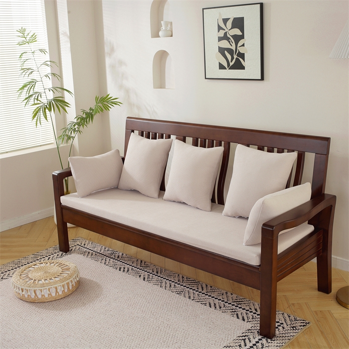 91家纺网 家纺一手货源 找家纺 共鸣沙发垫 2024新款50D高密度高回弹四季款海绵沙发垫 玉米粒 米色