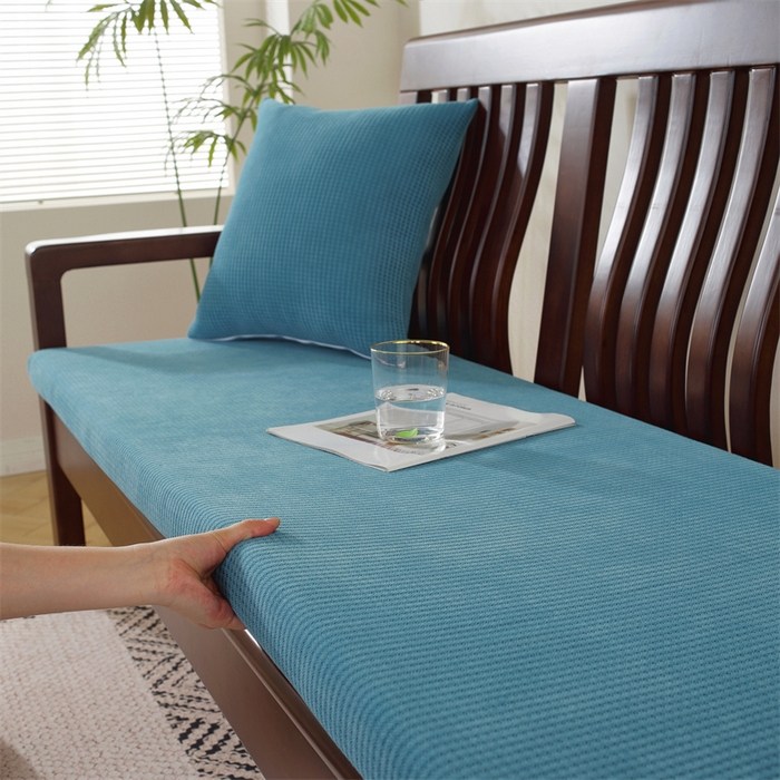 91家纺网 家纺一手货源 找家纺 共鸣沙发垫 2024新款50D高密度高回弹四季款海绵沙发垫 棉朵绒蓝色