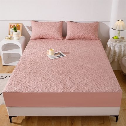 91家纺网 家纺一手货源 找家纺 （总）恒尚居 2024新款凤尾花磨毛夹棉防水床笠【支持定做】