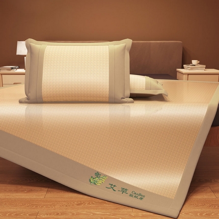 91家纺网 家纺一手货源 找家纺 （总）雪夫人 2024新款双面艾草冰藤席