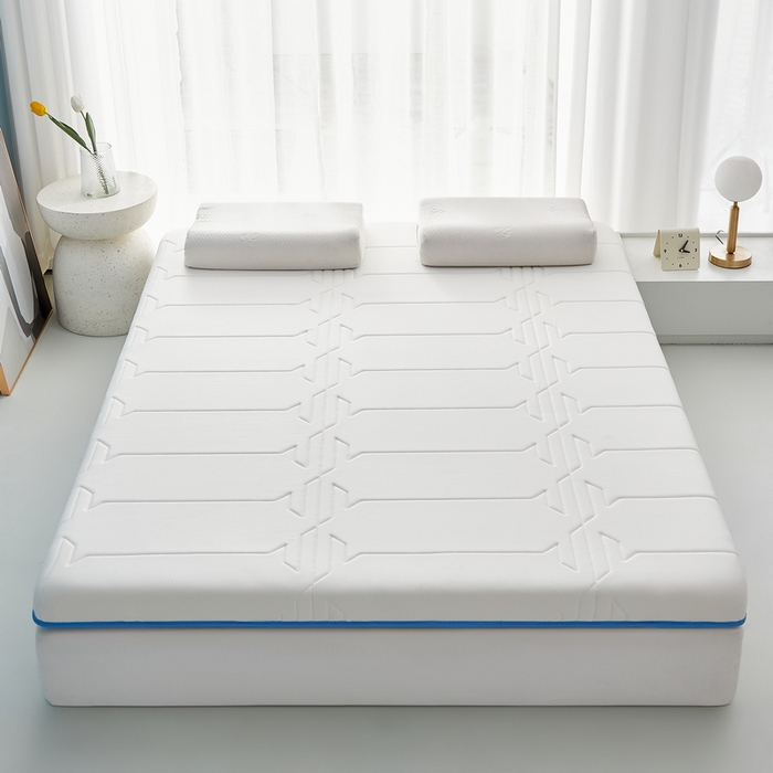 91家纺网 家纺一手货源 找家纺 祁恋婷家居 2024新款牛奶丝乳胶记忆棉床垫【床垫遮盖物】 梦幻白