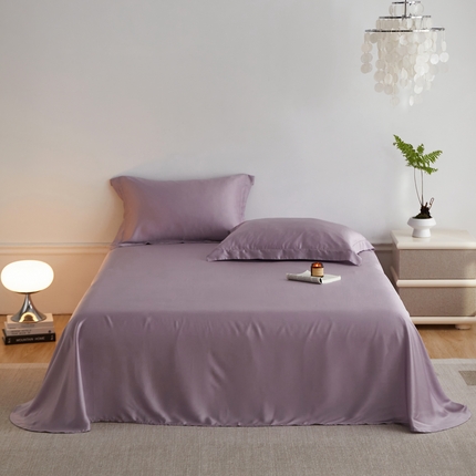 91家纺网 家纺一手货源 找家纺 ROZ home 蕊姿家居 2024新款亲肤舒适60支兰精天丝单床单 芝兰紫