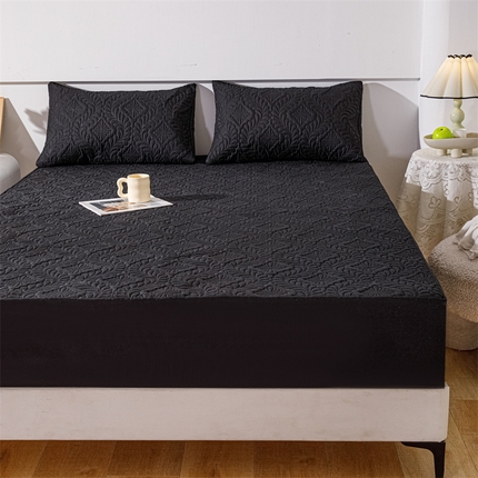 91家纺网 家纺一手货源 找家纺 （总）恒尚居 2024新款凤尾花磨毛夹棉防水床笠【支持定做】