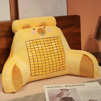 91家纺网 家纺一手货源 找家纺 （总）仟亿莱 2024新款卡皮巴拉加高竹席拥抱式腰靠